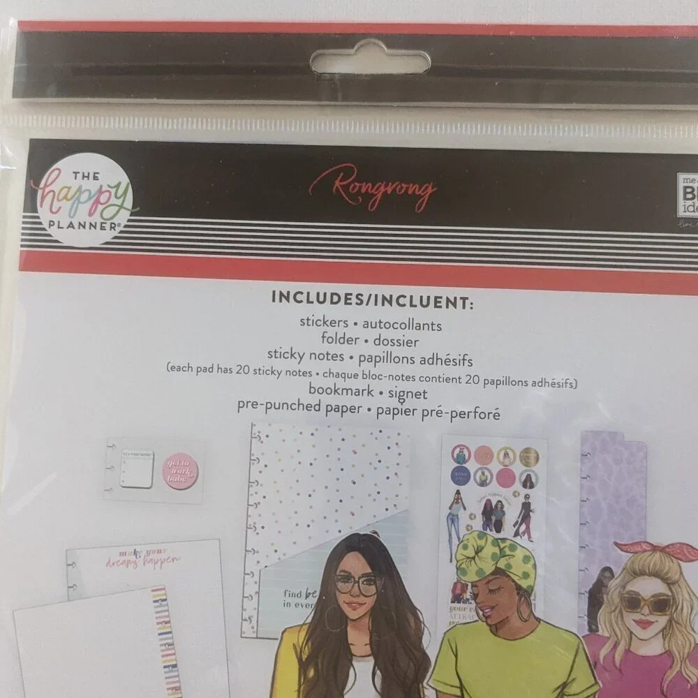 NWT Happy Planner Rong Rong 89 pc Classic Accessories Stickers Bookmark Fashion